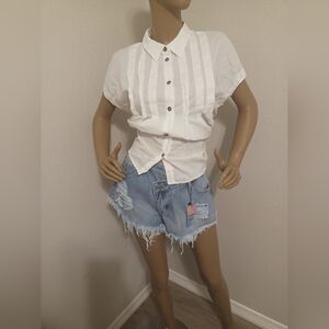 SHEIN Light Blue Denim Shorts